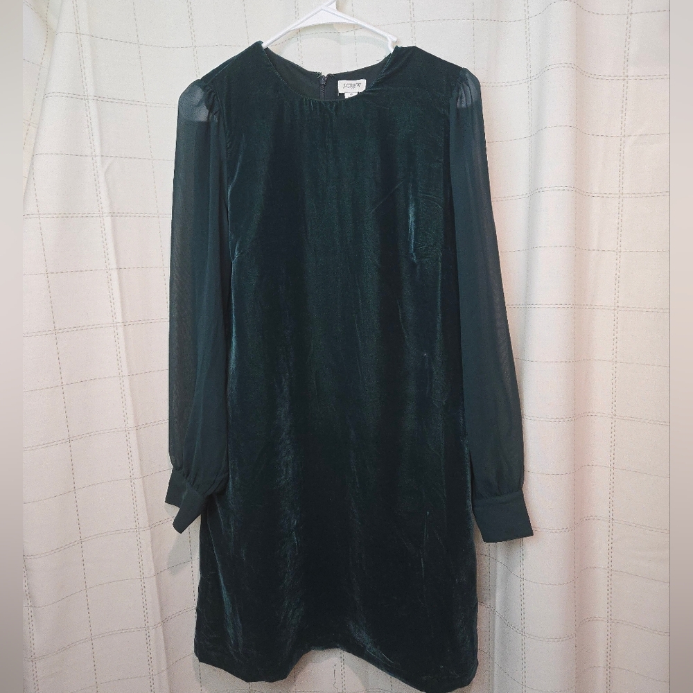 J Crew Velvet Mini Dress - Picture 7 of 8